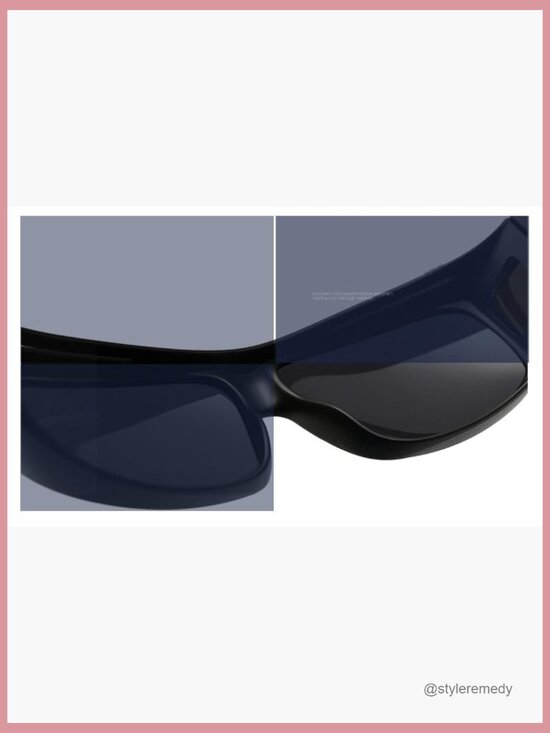 Super Dark Black Lens Fit Over Wraparound Sunglasses for Migraine Relief